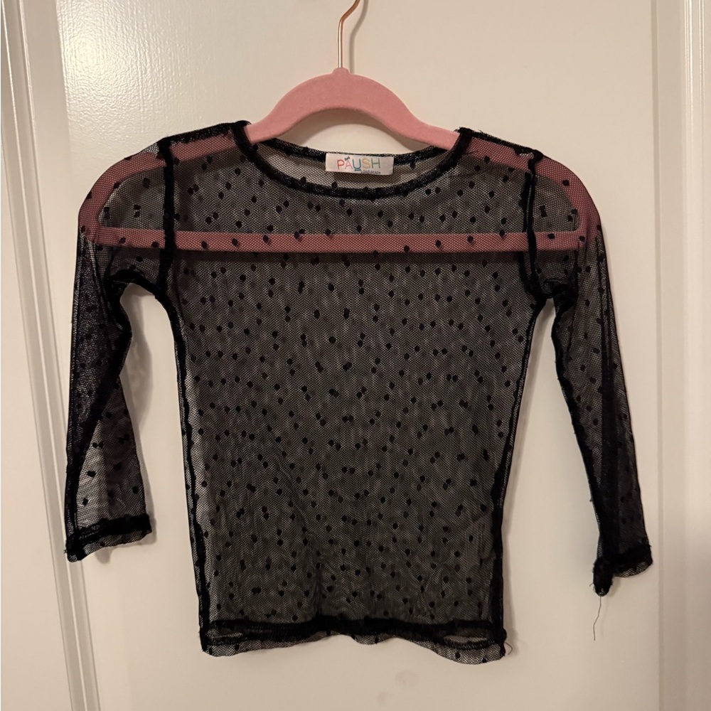 2T paush long sleeve black layer tee